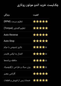 جدول خرید روتاری